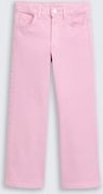 TOM TAILOR Mädchen Wide Leg Jeans mit Herz-Details, rosa, Uni, Gr. 134