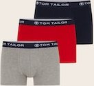 TOM TAILOR Herren Kurze Boxershorts im 3er-Pack, rot, Uni, Gr. L/6