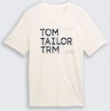 TOM TAILOR Herren T-Shirt mit Print, braun, Uni, Gr. XL