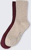 TOM TAILOR Damen Socken im 2er-Pack, beige, Uni, Gr. 35-38