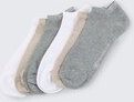 TOM TAILOR Damen Sneakersocken im 6er-Pack, grau, Uni, Gr. 39-42
