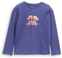 Thumbnail - TOM TAILOR Mädchen Langarmshirt mit Print, blau, Uni, Gr. 92/98