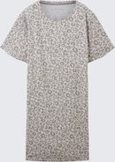 TOM TAILOR Damen Nachthemd mit Leo-Print, grau, Animalprint, Gr. XL/42