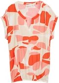 TOM TAILOR Damen T-Shirt mit Muster, rot, Gemustert, Gr. S