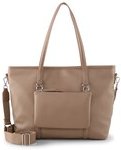 TOM TAILOR Damen TTJAMILA L Shopper mit 2-in-1-Funktion, beige, Uni, Gr. ONESIZE