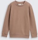 TOM TAILOR Jungen Basic Sweatshirt mit Rückenprint, braun, Uni, Gr. 116/122