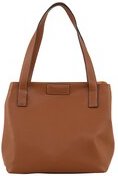 TOM TAILOR Damen TTMIRI L Shopper mit Logo-Badge, braun, Uni, Gr. ONESIZE