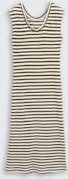 Thumbnail - TOM TAILOR DENIM Damen Midi-Kleid mit Streifenmuster, grün, Gestreift, Gr. M