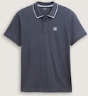TOM TAILOR Herren Piqué Poloshirt mit Print, grau, Uni, Gr. XXXL