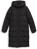 Thumbnail - TOM TAILOR Damen Puffer-Mantel mit abnehmbarer Kapuze, schwarz, Uni, Gr. S