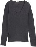 Thumbnail - TOM TAILOR Damen Strickpullover mit V-Ausschnitt, grau, Meliert, Gr. S