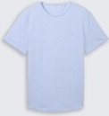 TOM TAILOR DENIM Herren T-Shirt in Melange Optik, blau, Uni, Gr. S