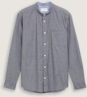 TOM TAILOR Herren Fitted Oxford Hemd mit Brusttasche, blau, Uni, Gr. XXL