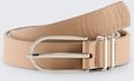 TOM TAILOR Damen TTELIZA schmaler Gürtel mit abgerundeter Dornschließe, beige, Uni, Gr. 100