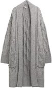 Thumbnail - TOM TAILOR Damen Loose Fit Cardigan mit Zopfmuster, grau, Meliert, Gr. M