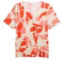 Thumbnail - TOM TAILOR Damen Plus Size - Crinkle T-Shirt mit Muster, rot, Gemustert, Gr. 46
