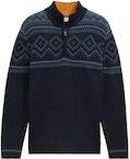 TOM TAILOR Herren Fair Isle Strick Troyer, blau, Gemustert, Gr. M