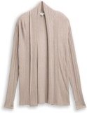 TOM TAILOR Damen Cardigan mit Schalkragen, braun, Meliert, Gr. S