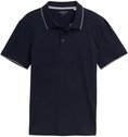 TOM TAILOR Herren Slim Fit Jersey Poloshirt mit Stretch, blau, Uni, Gr. XL