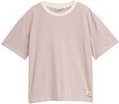 TOM TAILOR DENIM Damen Boxy Fit T-Shirt, rosa, Gestreift, Gr. XS