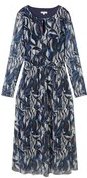 Thumbnail - TOM TAILOR Damen Mesh-Midikleid mit Muster, blau, Gemustert, Gr. 40