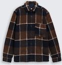 TOM TAILOR Herren Teddy Overshirt mit Karomuster, braun, Kariert, Gr. XL