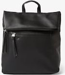 TOM TAILOR Damen TTTINNA Rucksack mit Umschlag, schwarz, Uni, Gr. ONESIZE