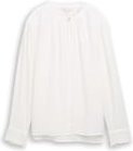 Thumbnail - TOM TAILOR Damen Crinkle Bluse mit Raffungen, weiß, Uni, Gr. 34