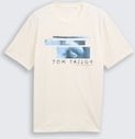 TOM TAILOR Herren T-Shirt mit Foto-Print, braun, Uni, Gr. M