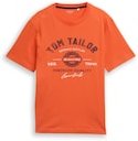 TOM TAILOR Herren T-Shirt mit Logo-Print, rot, Uni, Gr. XXL