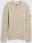 TOM TAILOR Herren Strickpullover in Melange-Optik, weiß, Meliert, Gr. XXXL