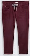 TOM TAILOR Damen Tapered Relaxed Hose, rot, Uni, Gr. 46/28
