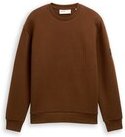 Thumbnail - TOM TAILOR DENIM Herren Sweatshirt mit Logo-Badge, braun, Uni, Gr. M