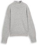 TOM TAILOR Damen Oversize Strickpullover mit Stehkragen, bunt, Meliert, Gr. M