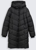 Thumbnail - TOM TAILOR Damen Puffer-Mantel mit Kapuze, schwarz, Uni, Gr. XL