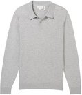 TOM TAILOR Herren Langärmliges Strick Polohemd, grau, Uni, Gr. XXXL