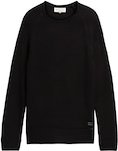 Thumbnail - TOM TAILOR DENIM Herren Regular Fit Strickpullover, schwarz, Uni, Gr. M