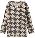 Thumbnail - TOM TAILOR Damen Soft-Touch Shirt mit Raffärmeln, beige, Gemustert, Gr. S