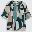 TOM TAILOR Damen Bluse mit Muster, grün, Gemustert, Gr. 42