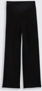 TOM TAILOR DENIM Damen Straight Strickhose, schwarz, Uni, Gr. XS