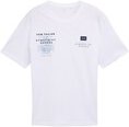 TOM TAILOR Herren Plus Size - T-Shirt mit Print, weiß, Uni, Gr. 5XL