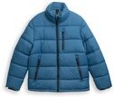 TOM TAILOR Herren Puffer-Jacke aus wasserabweisendem Material, blau, Uni, Gr. S