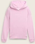 TOM TAILOR Mädchen Hoodie Sweatshirt mit Logo-Print, lila, Uni, Gr. 176