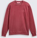 TOM TAILOR DENIM Herren Relaxed Overdyed Sweatshirt, rot, Uni, Gr. M
