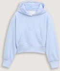 TOM TAILOR Mädchen Cropped Hoodie Sweatshirt, blau, Uni, Gr. 152