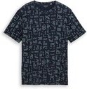 Thumbnail - TOM TAILOR Herren T-Shirt mit Alloverprint, blau, Gemustert, Gr. S