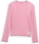 Thumbnail - TOM TAILOR Mädchen Basic Ripp Langarmshirt, rosa, Uni, Gr. 152