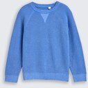 TOM TAILOR Jungen Strickpullover aus Baumwolle, blau, Uni, Gr. 104/110