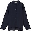 Thumbnail - TOM TAILOR Damen Oversize Crêpe Bluse in Knitter-Optik, blau, Uni, Gr. 34