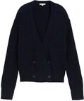 Thumbnail - TOM TAILOR Damen Cardigan in Wickel-Optik, blau, Uni, Gr. S